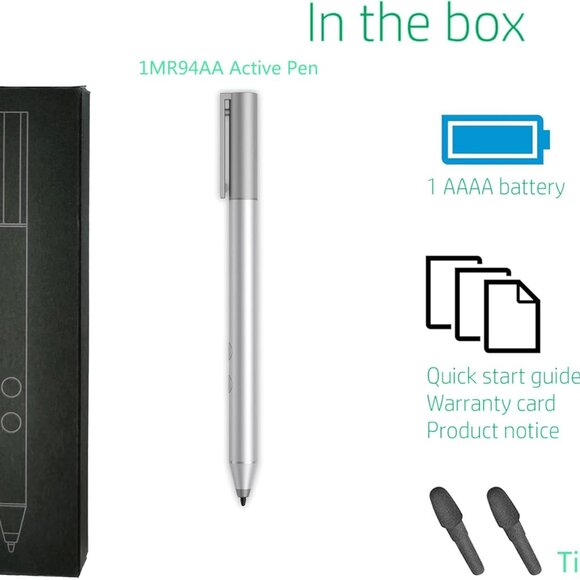 Stylus HP Spectre x360 / Envy / Pavilion Silver Active Pen - NWT - Picture 4 of 16